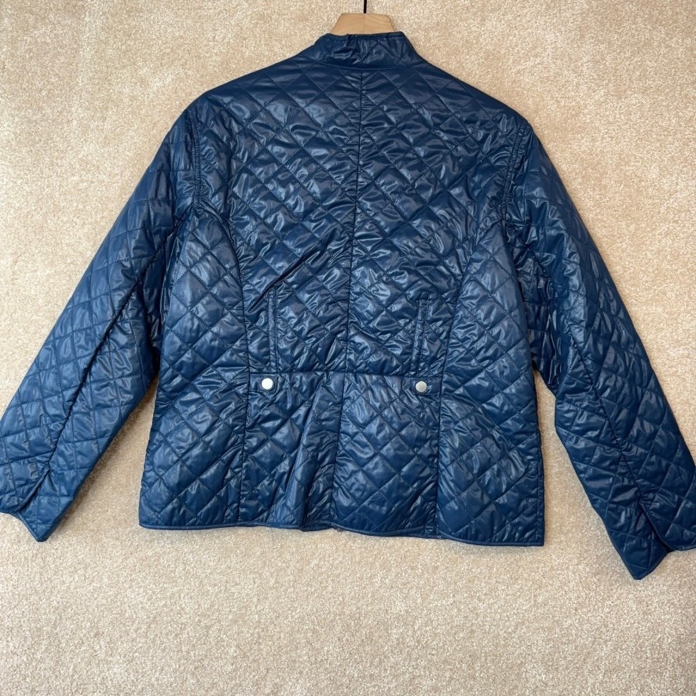 Chicos Quilted Zip Up Jacket Blue Size Large Lightweight Puffer Size 2 - Picture 3 of 6
